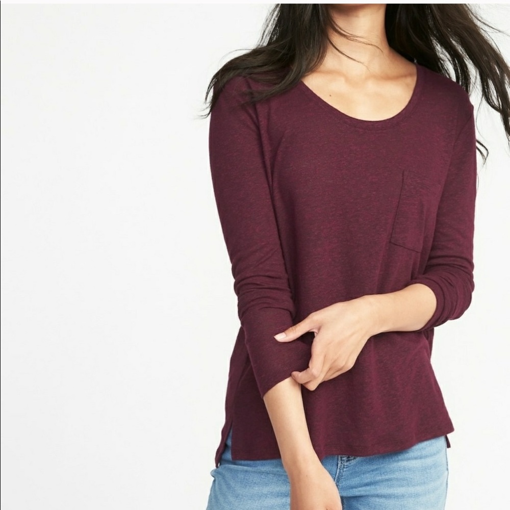 Boyfriend long sleeve pocket tee